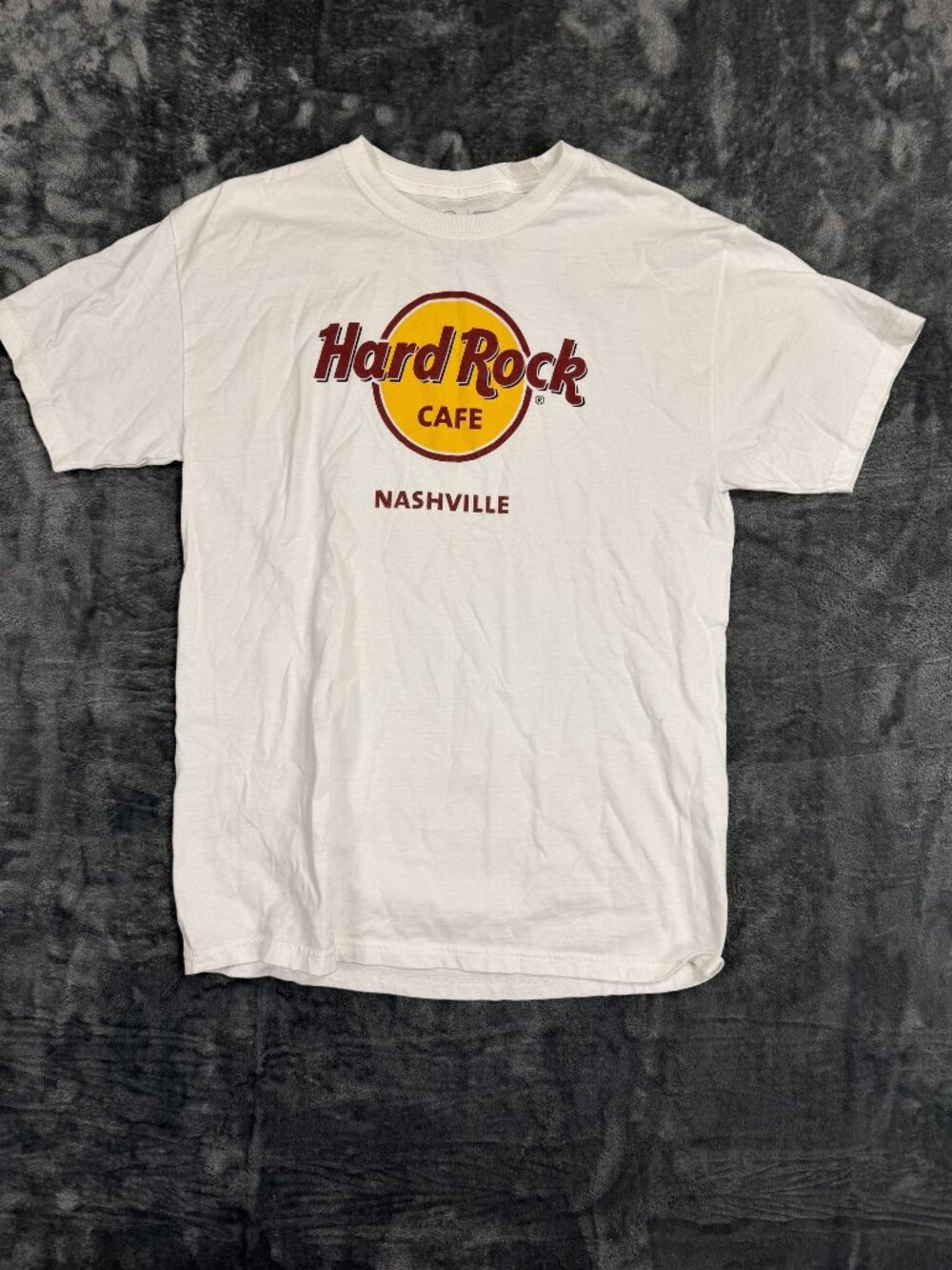 Hard Rock Cafe Nashville White Graphic T-Shirt Medium Mens